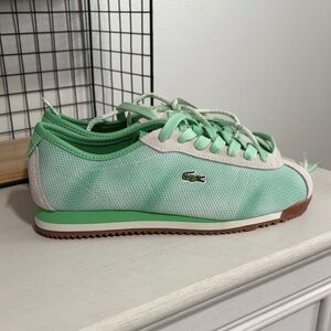 Lacoste Light Green and White Sneakers FP movement club low